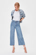 Blue High Waist Culotte Jeans