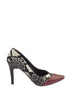 Black Snake Detailed Woman Heels Shoes