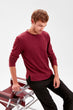 Red Men Cycling Neck Long-Sleeve Sweater