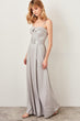 Gray Collar Detail Evening Dress Dress