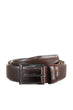Brown Men Genuine Leather Textured Belt