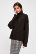 Black Upright Collar Sweater