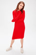 Red Back Lacing Sweater Dress