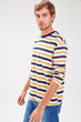Mustard Men Long Sleeve Cycling Neck Stripe T-Shirt