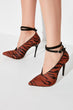 Brown Zebra Pattern Women 'S High-Heeled Shoes