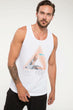 Men Summer Sleeveless White Top Tees