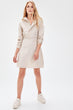 Beige Hooded Dress