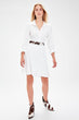 White Shirt Collar Dress