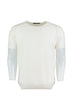White Men Cycling Neck Textured Short Sleeve Sweater T Shirt