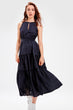 Navy Blue Belted Dress