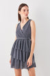 Gray Flounces Dress Dress