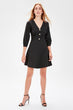 Black Button Detail Dress