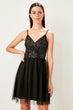 Black Sequined Dress