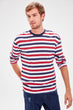 Red Men 'S Long Sleeve Cycling Neck Stripe T-Shirt