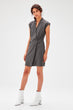 Anthracite Double Breasted Closure Knitted Dress