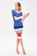 Multicolour Color Block Sweater Dress