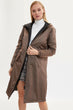 Woman Pure Color Pocket Lapel Long Jacket