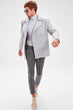 Gray New Men 'S Front Buttoned Pockets diagonel Coat TMNAW20KB0005