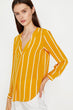 "Women Yellow Striped Blouse "