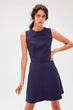 Navy Blue Embroidered Dress