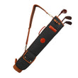 Vintage Golf Bag Clubs Carrier Pouch Fleece Padded Pencil Style Waxed Canvas Water Repellent Cover 90CM