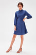 Dark Blue Crew Neck Dress