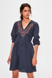 Indigo Embroidered Dress