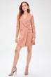 Camel Long Sleeve Office Women Dress