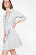 Women Gray Pleated Dress