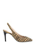 Brown Colt Feather Zebra Pattern Women 'S High-Heeled Shoes