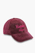 "Women Burgundy Embroidered Hat "