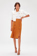 Cinnamon Button Detail Skirt