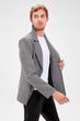 Gray New Men 'S Diagonal Pattern Coat