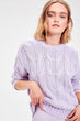 Lilac Hair Braided Knitwear Sweater