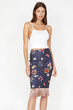 Women 'S Navy Blue Pattern Skirt