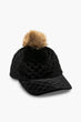Women Black Pompom