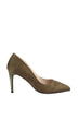 Green Suede Women 'S Heels Shoes