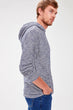 Navy Blue Men 'S Long-Sleeved Hooded Textured New Sweatshirt