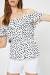 Women White Print Blouse