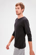 Black Men 'S Cycling Collar Long Sleeve Basıc New T-shirt