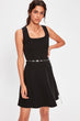 Black Square Collar Dress