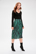 Green Zebra Print Skirt