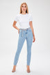 Blue High Waist Slim Fit Jeans