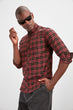 Male Slim Fit Lumberjack Plaid Shirt New