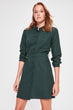 Green Button Arched Dress