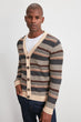 Male Stripe Pocket Sweater Cardigan