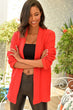 Women Red Lycra Sports Jacket