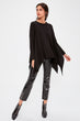 Black Asymmetrical Knitted Blouse