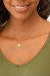 Women Yellow Single Stone Necklace