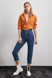 Waist Detail High Mom Jeans